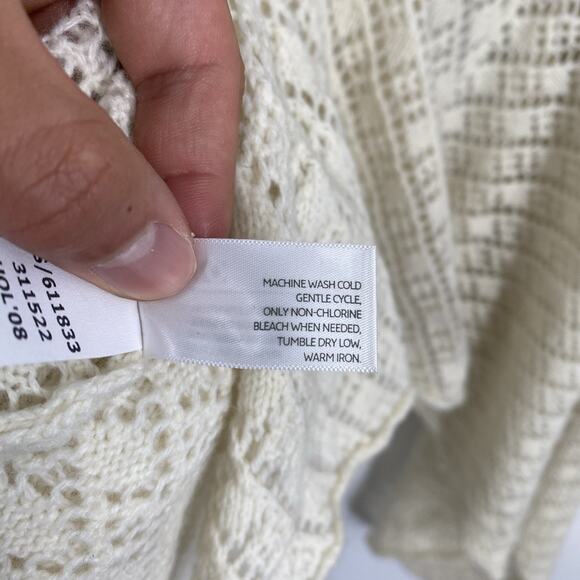 Y2K Old Navy Wrap Crochet Knit Cardigan Women’s Xl/XXL Boho Grunge Western 995 - Picture 8 of 9